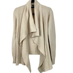 Vince Sweater S Cream Yak Wool Open Front Cardigan Sweater